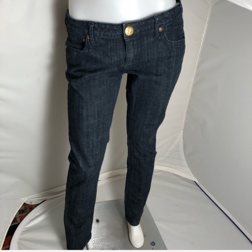 Free People dark rinse blue straight jeans 31